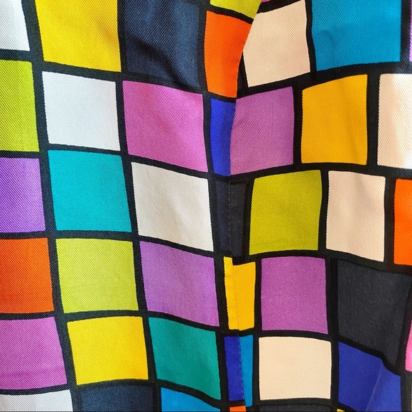 VTG Spenser Jeremy Rainbow Check Button-Up Vest - Picture 4 of 6